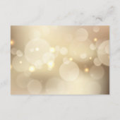 Carte D'accompagnement Réception de mariage Luxe Paillettes Or (Dos)