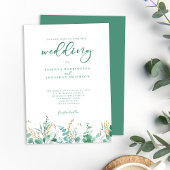 Carte D'accompagnement Réception De Mariage Minimale Eucalyptus