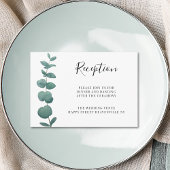 Carte D'accompagnement Réception De Mariage Minimale Eucalyptus