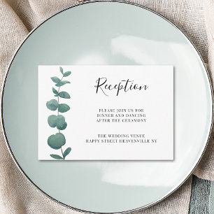 Carte D'accompagnement Réception De Mariage Minimale Eucalyptus