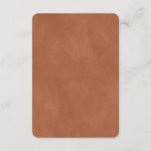 Carte D'accompagnement Réception de mariage moderne Abstraite Terra Cotta (Dos)