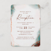 Carte D'accompagnement Réception de mariage moderne Abstraite Terra Cotta (Devant)