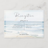 Carte D'accompagnement Réception de mariage moderne au bord de la mer à l (Devant)