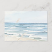 Carte D'accompagnement Réception de mariage moderne au bord de la mer à l (Dos)