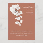 Carte D'accompagnement Réception de mariage moderne aux orchidées en terr (Devant)