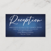 Carte D'accompagnement Réception de mariage moderne Blue Simple Waterfron (Devant)