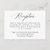 Carte D'accompagnement Réception de mariage moderne élégante en calligrap (Devant)
