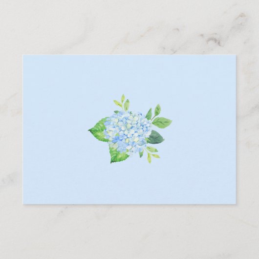 Carte D'accompagnement Réception de mariage moderne géométrique Blue Hydr (Dos)