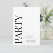 Carte D'accompagnement Réception de mariage moderne Gras Big Party (Debout devant)