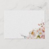 Carte D'accompagnement Réception de mariage moderne Pastel Floral (Dos)