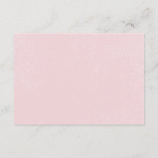Carte D'accompagnement Réception De Mariage Moderne Rose Blush Hydrangea (Dos)