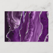 Carte D'accompagnement Réception de mariage moderne violet argent agate f (Dos)