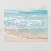 Carte D'accompagnement Réception de mariage | Monogramme moderne de plage (Dos)