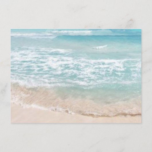 Carte D'accompagnement Réception de mariage | Monogramme moderne de plage (Dos)