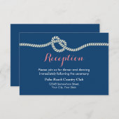 Carte D'accompagnement Réception de mariage Nautilus Tying the Knot (Devant / Derrière)