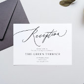 Carte D'accompagnement Réception De Mariage Noir Blanc Traditionnelle