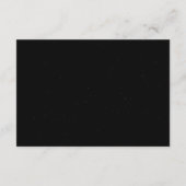 Carte D'accompagnement Réception de mariage noir et blanc moucheté (Dos)