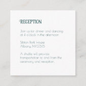 Carte D'accompagnement Réception de mariage Papillon Rose Art Nouveau (Devant)