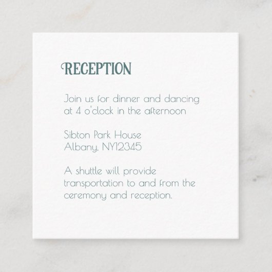 Carte D'accompagnement Réception de mariage Papillon Rose Art Nouveau (Devant)