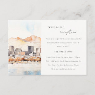 Carte D'accompagnement Réception de mariage paysage Salt Lake City Utah