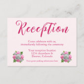 Carte D'accompagnement Réception de mariage Peony Bouquet (Devant)