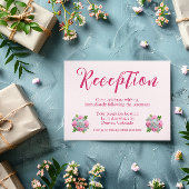 Carte D'accompagnement Réception de mariage Peony Bouquet