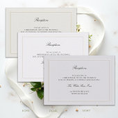 Carte D'accompagnement Réception de mariage perle élégante classique mode
