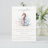 Carte D'accompagnement Réception de mariage pour les algues marines (Debout devant)