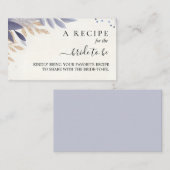 Carte D'accompagnement Réception de mariage Prune Automne Été Lavande Sau (Devant / Derrière)