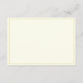 Carte D'accompagnement Réception de mariage Rose Gold Ivory (Dos)