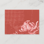 Carte D'accompagnement Réception De Mariage Rose Rouge Floral (Dos)