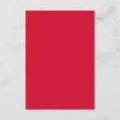Carte D'accompagnement Réception de mariage rouge cerise (Dos)