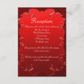 Carte D'accompagnement Réception de mariage rouge vintage (Devant)