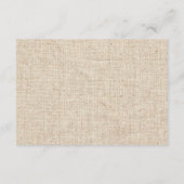 Carte D'accompagnement Réception de mariage rustique au tournesol en toil (Dos)