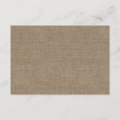 Carte D'accompagnement Réception de mariage Rustique Burlap Beach Starfis (Dos)