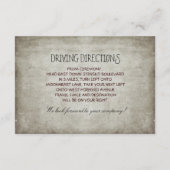 Carte D'accompagnement réception de mariage rustique dans les arbres & di (Dos)