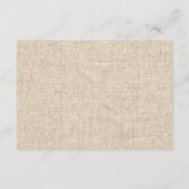 Carte D'accompagnement Réception de mariage rustique de campagne au tourn (Dos)