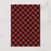 Carte D'accompagnement Réception de mariage Rustique Evergreen Bûcheron (Dos)