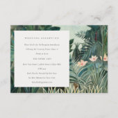 Carte D'accompagnement Réception De Mariage Rustique Exotique De Forêt Tr (Devant)
