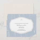 Carte D'accompagnement Réception de mariage rustique sur la plage aux éto (Devant / Derrière)