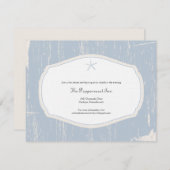 Carte D'accompagnement Réception de mariage rustique sur la plage avec ét (Devant / Derrière)