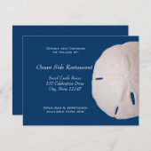 Carte D'accompagnement Réception de mariage Sanddollar (Devant / Derrière)