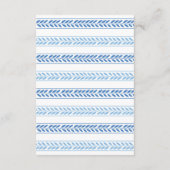 Carte D'accompagnement Réception de mariage Santorin Grèce Bleu Grec (Dos)