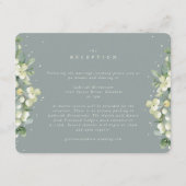 Carte D'accompagnement Réception de mariage Seafoam Snowberry + Eucalyptu (Devant)