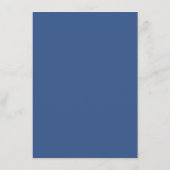 Carte D'accompagnement Réception de Mariage Simple Cadre Bleu Classique B (Dos)