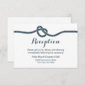 Carte D'accompagnement Réception de mariage simple et élégante (Devant / Derrière)