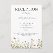 Carte D'accompagnement Réception De Mariage Simple Fleur sauvage (Devant)