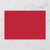 Carte D'accompagnement Réception de mariage simple flocon de neige rouge (Dos)