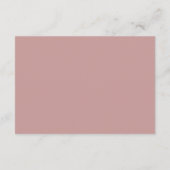 Carte D'accompagnement Réception de mariage Simple Snowflake Dusty Rose (Dos)