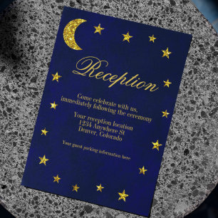 Carte D'accompagnement Réception de mariage sous le ciel nocturne céleste